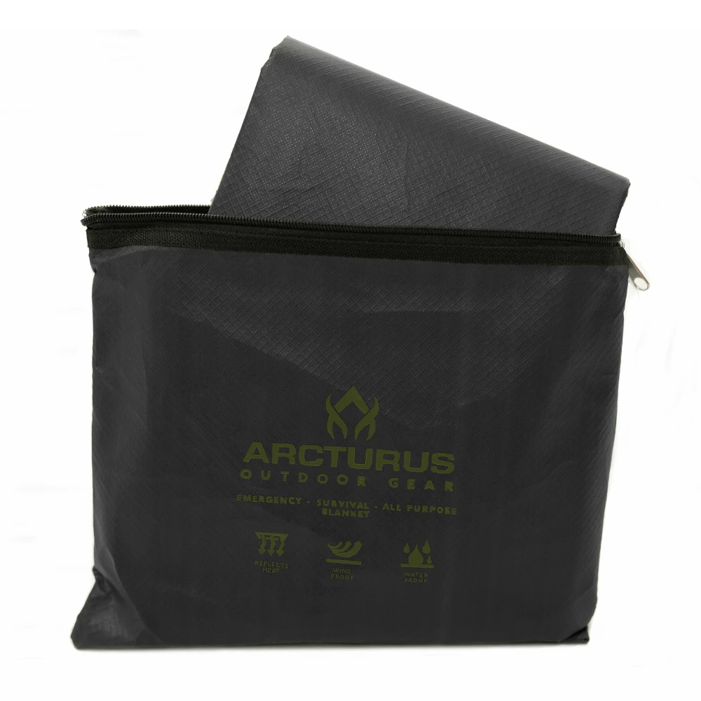 Arcturus Outdoor Survival Blanket Arcturus Outdoor Survival Blanket -Magasin Aventure Nordique couverture arcturus heavyduty survival blanket noir