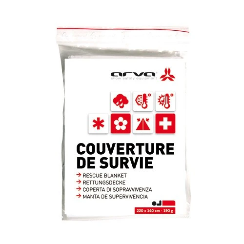Couverture de Survie Jetable Arva - 60 gr Couverture De Survie Jetable Arva - 60 Gr -Magasin Aventure Nordique couverture de survie arva