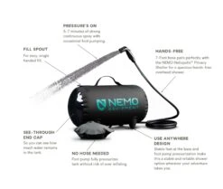 NEMO EQUIPMENT Douche Nemo Helio 7 NEMO EQUIPMENT Douche Nemo Helio -Magasin Aventure Nordique douche portable camping nemo helio