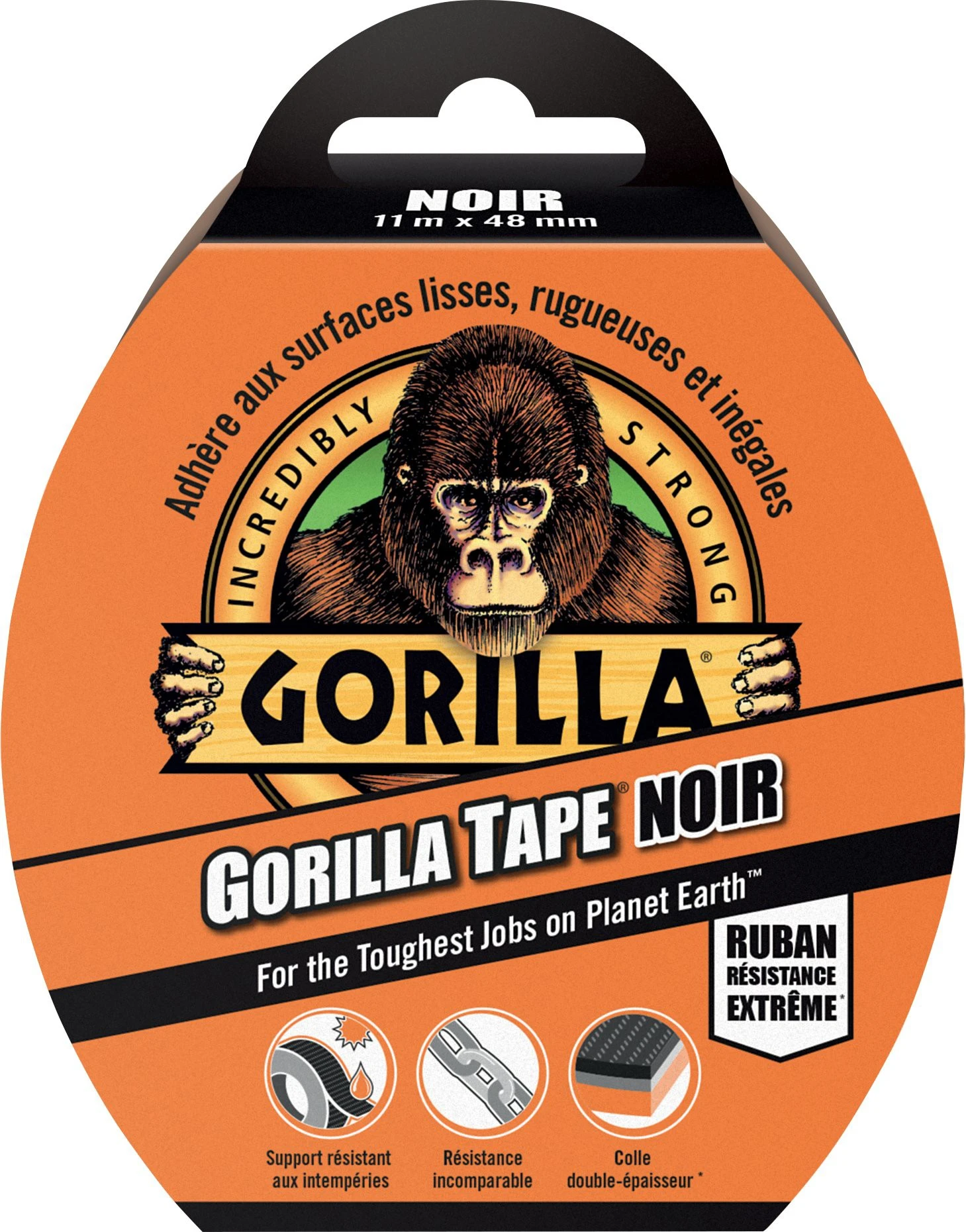 Gorilla Tape Black 11m x 48 mm Gorilla Tape Black 11m X 48 Mm -Magasin Aventure Nordique duct tape gorilla tape noir