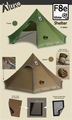 Luxe Outdoor Winter Shelter F8e -Magasin Aventure Nordique tipi luxe outdoor winter shelter f8e 05