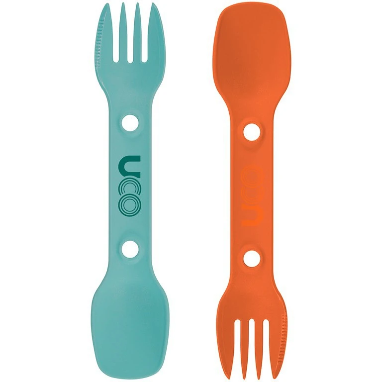 Pack 2 couverts UCO Utility Spork Pack 2 Couverts UCO Utility Spork -Magasin Aventure Nordique uco utility spork turquoise orange